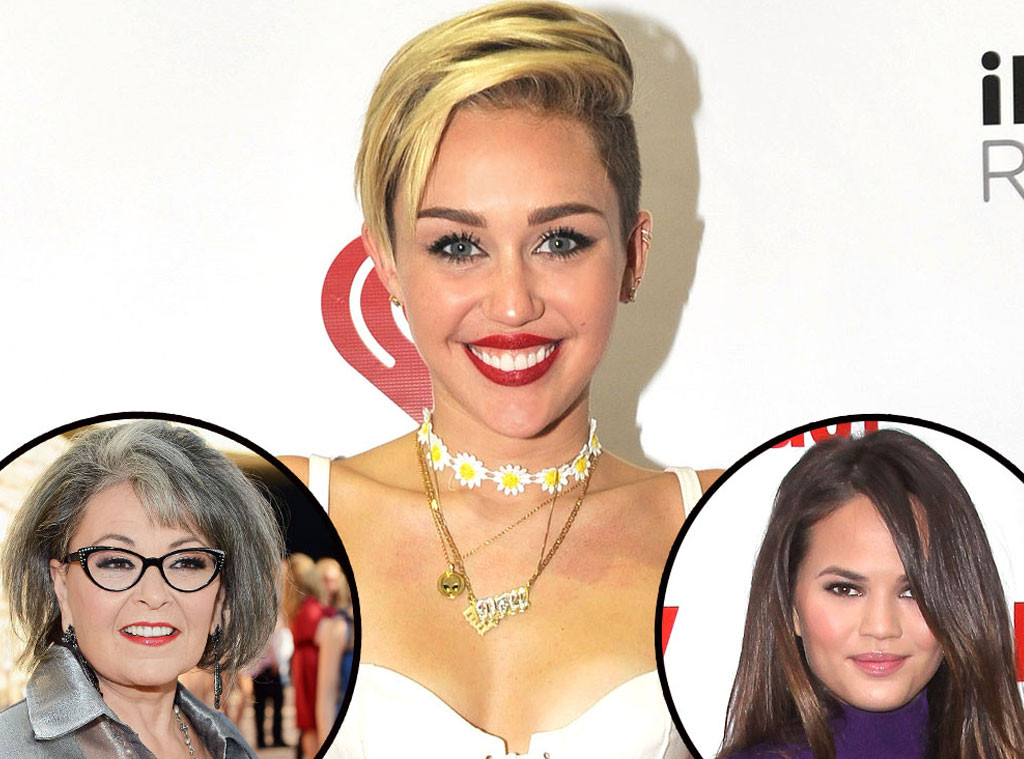 Miley Cyrus, Rozanne Barr, Chrissy Teigen Miley Cyrus, Rozanne Barr, Chrissy Teigen